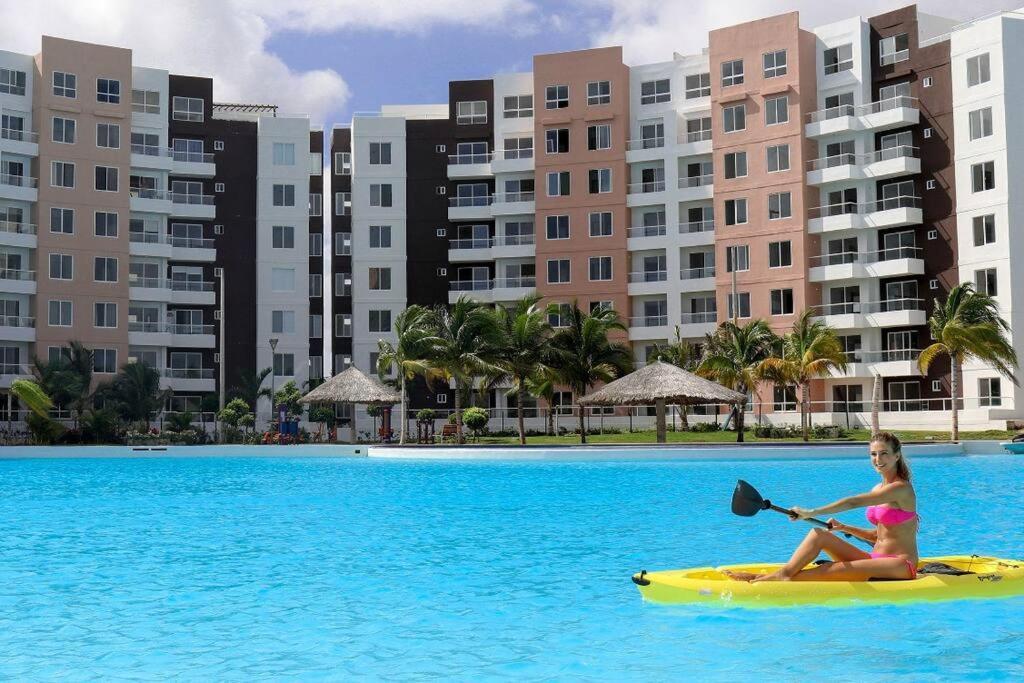 Departamento Con Laguna Artificial Cancún Exterior foto