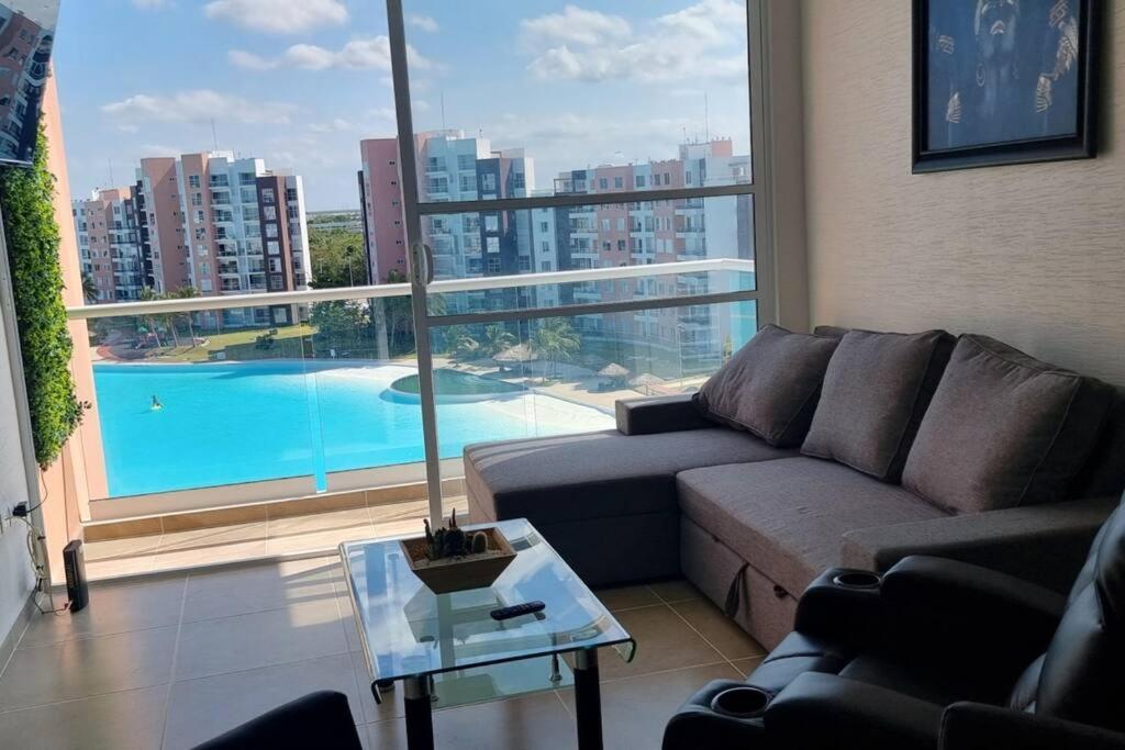 Departamento Con Laguna Artificial Cancún Exterior foto